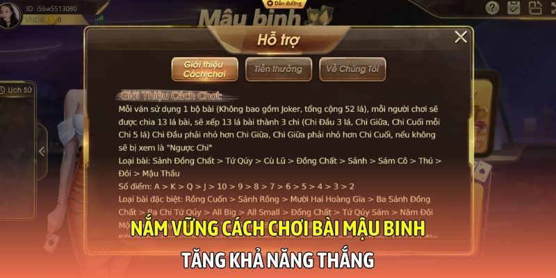 Nắm vững cách chơi bài mậu binh, tăng khả năng thắng